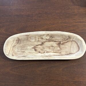 Threshold Natural Wood Oval Tray